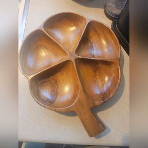 Hand Crafted Monkey Pod Flower Tray